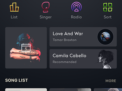 A music app design by 𝙈𝙪𝙯𝙞 for BestDream on Dribbble