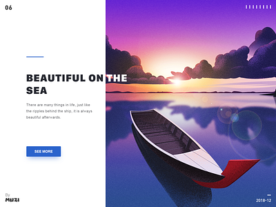 Beautiful on the sea design illustration