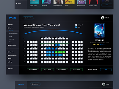 IMAX movie ticketing software design app app，ui design icon icons icon，ui ui ui，app ux web