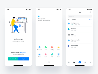 Youyun Business Office App by 𝙈𝙪𝙯𝙞 on Dribbble