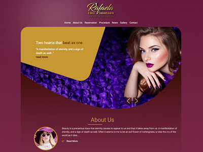 Website beauty design dribbble post template ui website