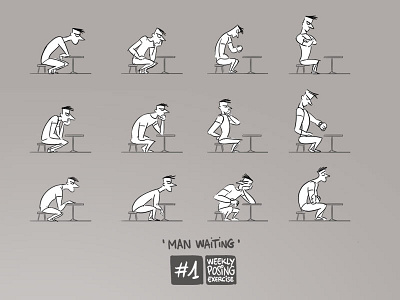 Man Waiting 2d art character design design exercise flash illustration poses posing practice weekly weeklyexercise