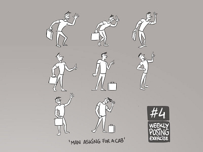 Man calling a cab 2d art character design design exercise flash illustration poses posing practice weekly weeklyexercise