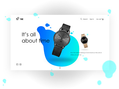 Time Online shopping landing page