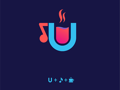 umusic art brand coffee design for sale icon logo logos mark minimalism music vector