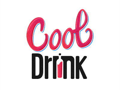 Cool Drink cool design drink fresh graphic illustrator lettering logo vector