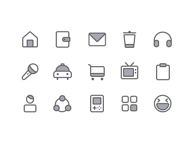 Exercise icons，linear