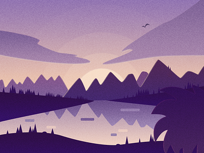 landscape illustoator illustration landscape purple