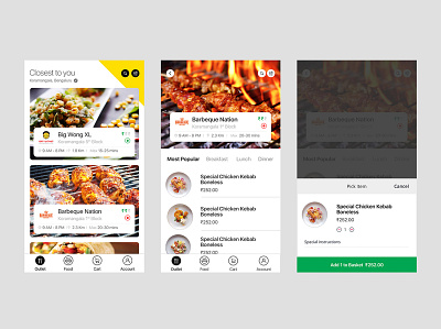 Food App Design app branding clean design flat icon identity ios minimal mobile ui ux