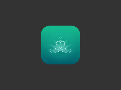 yoga App Icon iOS app appicon appicondesign clean dailyui dailyui005 flat icon illustration ios iosappicon logo minimal mobile ui ux