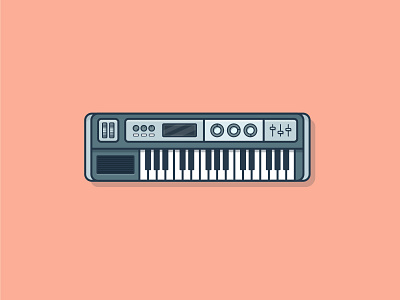 Music Instrument artist design dribbble flat illustration illustrator instrument keyboard keys music musician simple tuner vector