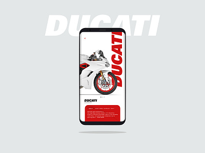 Ducati App UI app ui bike app ui blood red ducati flat ui illustration illustrator like red supersport ui design vector