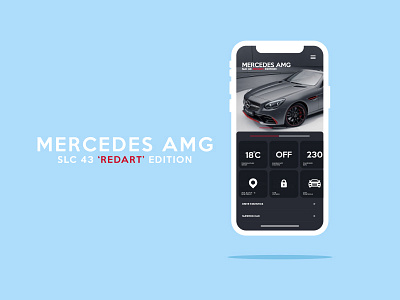 Mercedes App Concept app auto automotive car design illustration illustrator mercedes redart ui vector