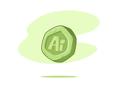 Ai Treasure Coin adobe illustrator cc coin cool flat go green go kart green illustration illustrator line vector simple treasure vector