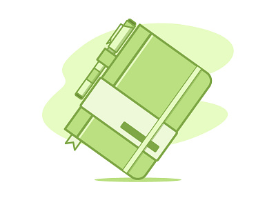 Notepad bookmark daily needs design flat illustration illustrator notebook notepad pen simple vector