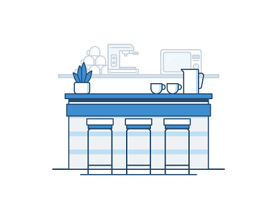 Coffee House blue coffee coffeehouse coffeeshop cool design dribbble flat illustration illustrator simple vector