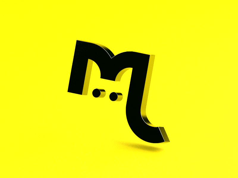 MEOW 3 color 3d animation artarea design gif icon logo logo black vector logotype minimal monogram orthographic typography web