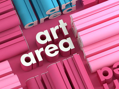 #artarea 3 color 3d artarea design minimal typography