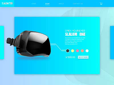 Smart ski goggles web design