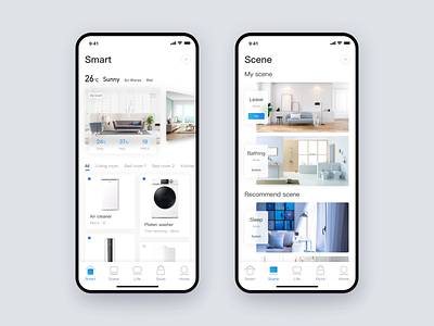 Smart home app card design device dribbble home home app invite sketch smart ui