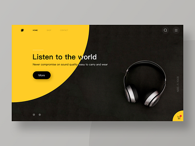 The Headset 2400 design dribbble earphone headset invite minimalism sketch ui web