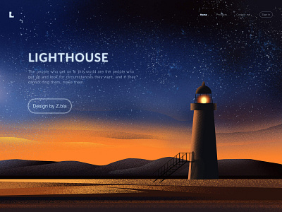 Lighthouse2400 dark design dribbble illustration invite lighthouse night photoshop sketch ui web