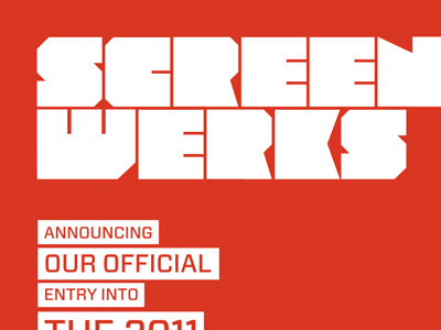 Screenwerks logo red screenwerks type vitesse