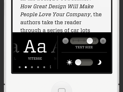 Readability on iPhone by Geoff Teehan on Dribbble