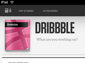 Dribbble Tweet Mag app ios ipad lax teehan typography