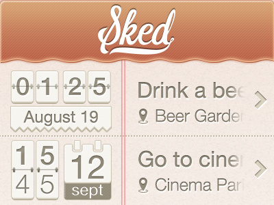 Sked Date and Time date sked time ui user interface ux