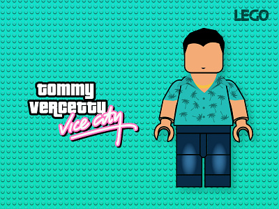 Vice City - Lego adobe illustrator debut design flat flatdesign graphicdesign illustration illustrationoftheday lego tommyvercetyy vector vicecity
