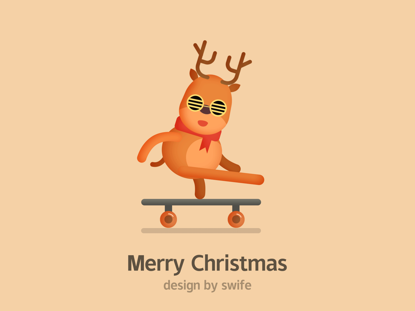 Merry Christmas animation illustration