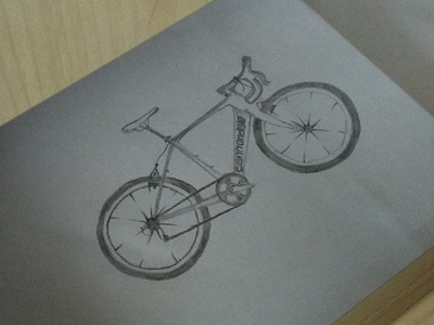 Pencil drawing of Cycle cycle drawing paper pencil
