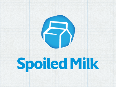 Mark w/ logotype blue identity logotype mark milk spoiled