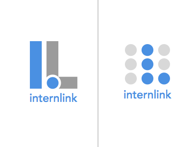 Internlink logo dots line logo