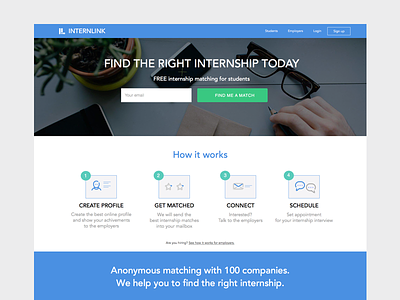 WIP - Internlink Homepage customer match web