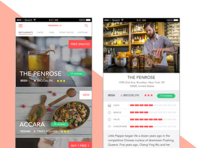 Food App app discovery feeds food mobile rating restaurant