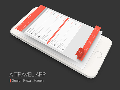 Travel Application experience design monochrome search results screen ui user interface design ux