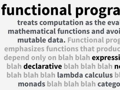 functional programming slide presentation slide typography