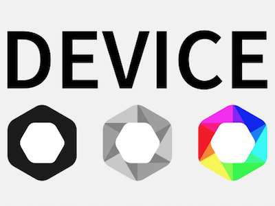 Device branding hexagon logo
