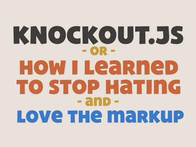 knockout.js leading slide cover slide minimalist presentation slide typography