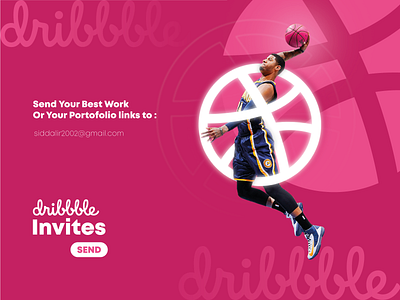 DRIBBBLE INVITES -1 x TICKET- design dribbble dribbble invitation dribbble invite illustration invitation invitation design invite invites