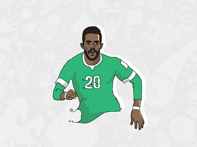 Fahad Al Muwallad cup football illustration world