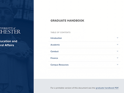 Graduate Handbook — Homepage