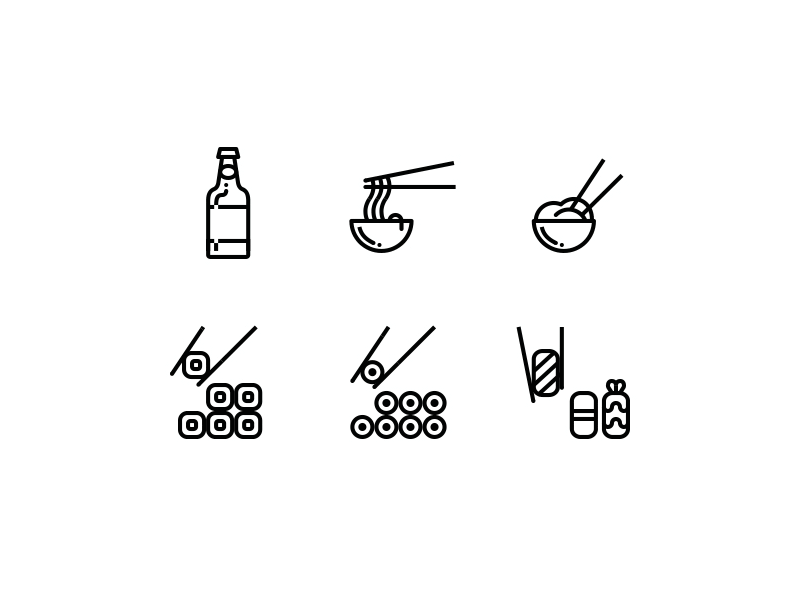 Sushi - Lipo Icon Set filled flat food glyph icon icondesign illustration outline sushi