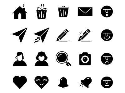 Ui Basic - Lipo Glyph Icon Set alert bell creative edit emoji fun icon image photography ui ux