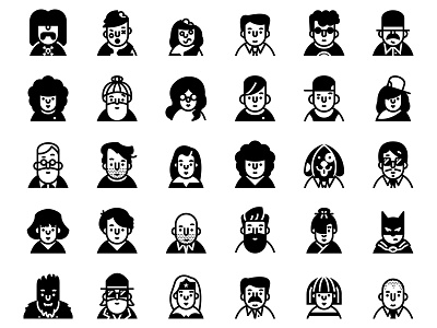 Profile - Lipo Glyph Icon Set avatar character faces people profile user