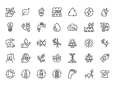 Doodle icon set - Eco by Alfonso Chulvi on Dribbble