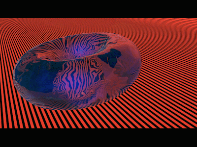 Soapy Donut 3d 3d art 3d gif animated gif animation c4d c4d practice c4dart cinema 4d cinema4d donut gif primitives psychedelic reflection sketch and toon soap wip work in progress xparticles