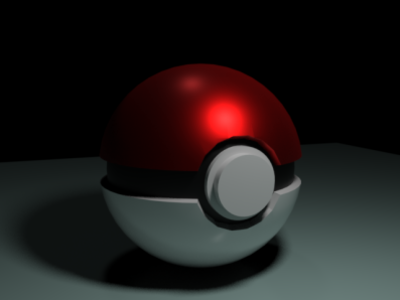 Red Titanium Pokeball 3d 3dsmax design learning lighting materials modelling pokeball pokemon